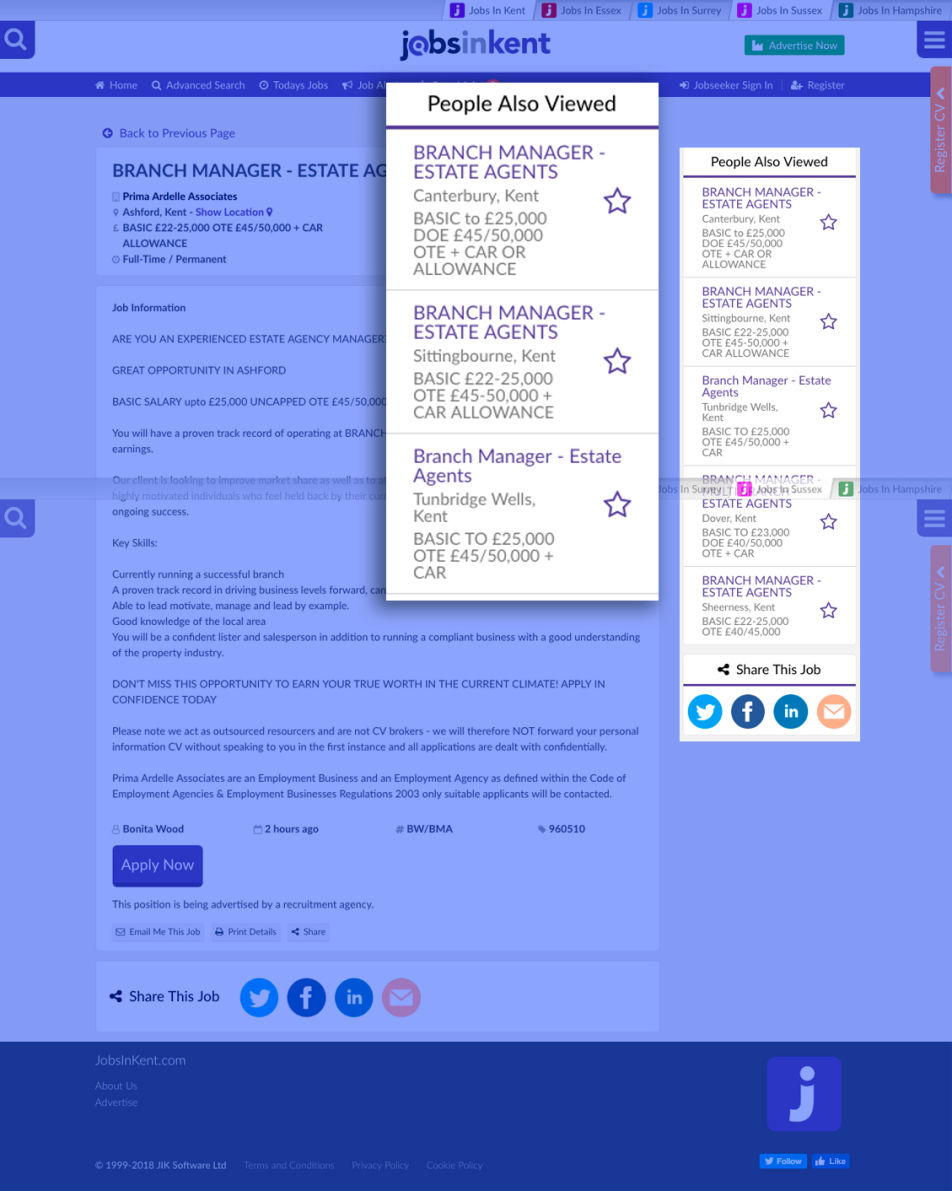 Job listings panel original