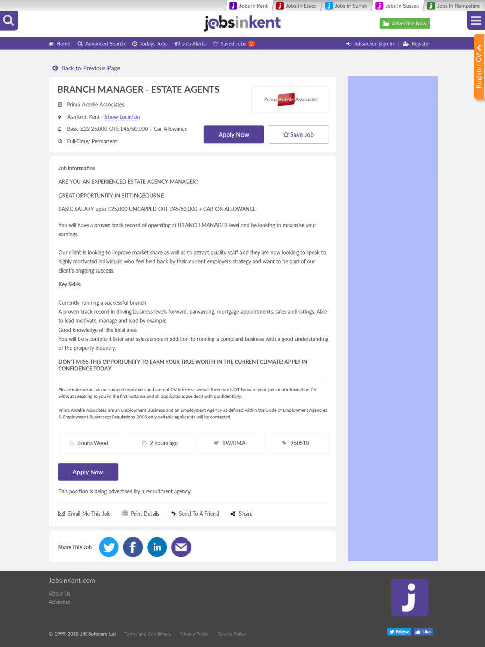 Job listings panel original
